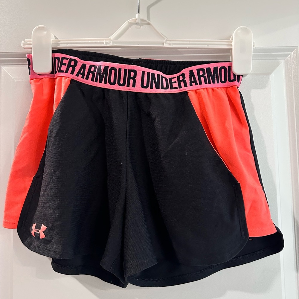 Under Armour Black and Pink Athletic Shorts